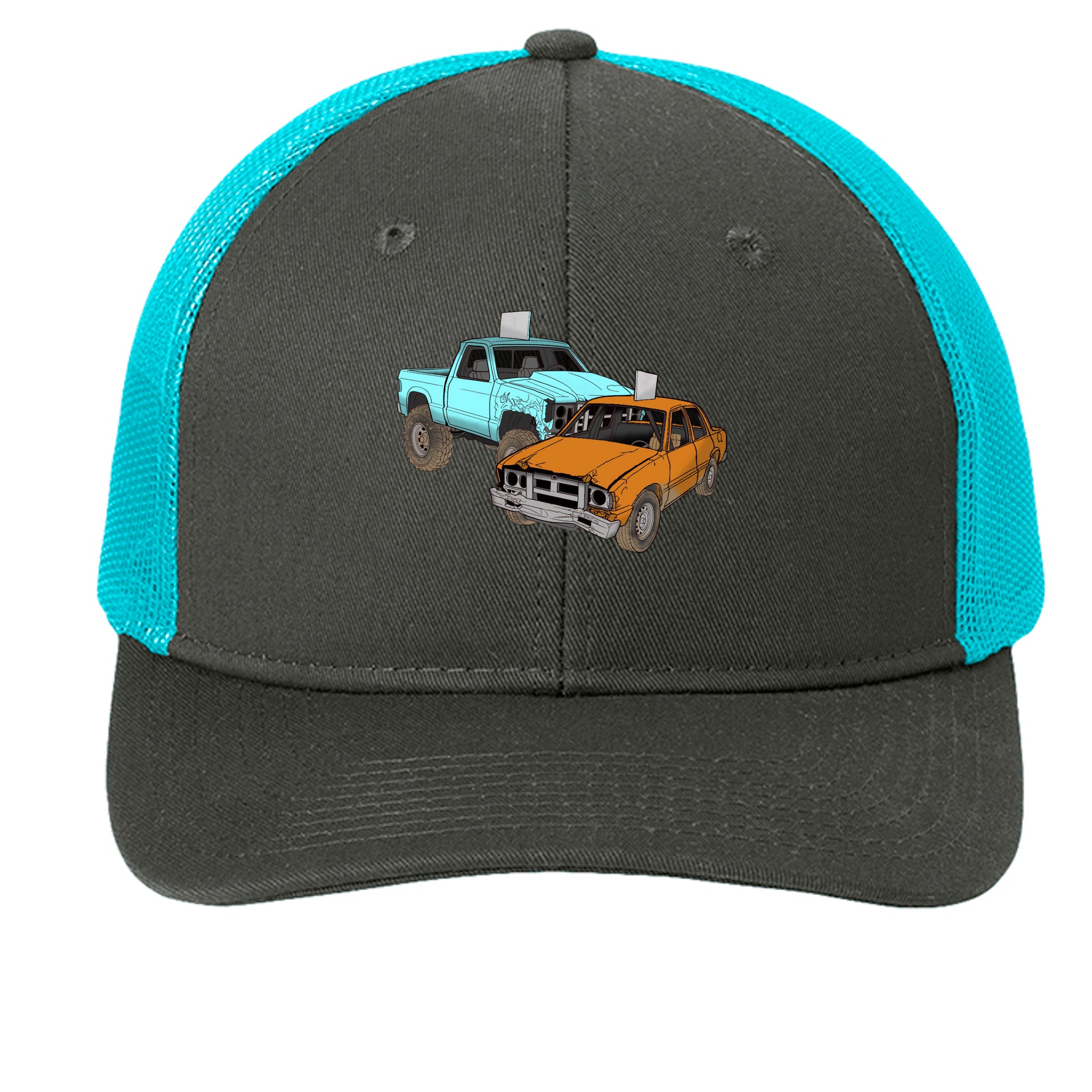 Grey Steel/ Neon Blue - C402 - FRONT