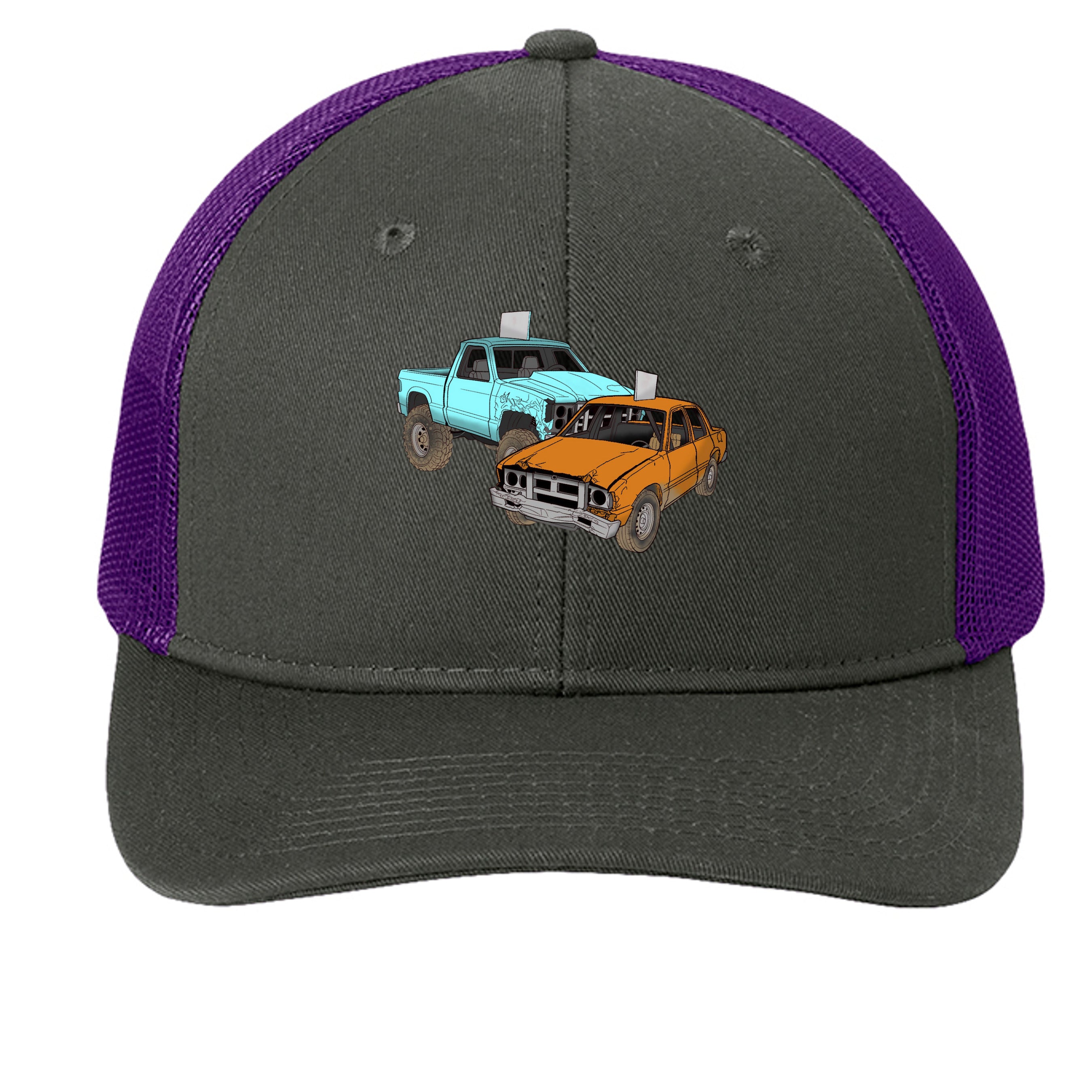 Grey Steel/ Purple - C402 - FRONT