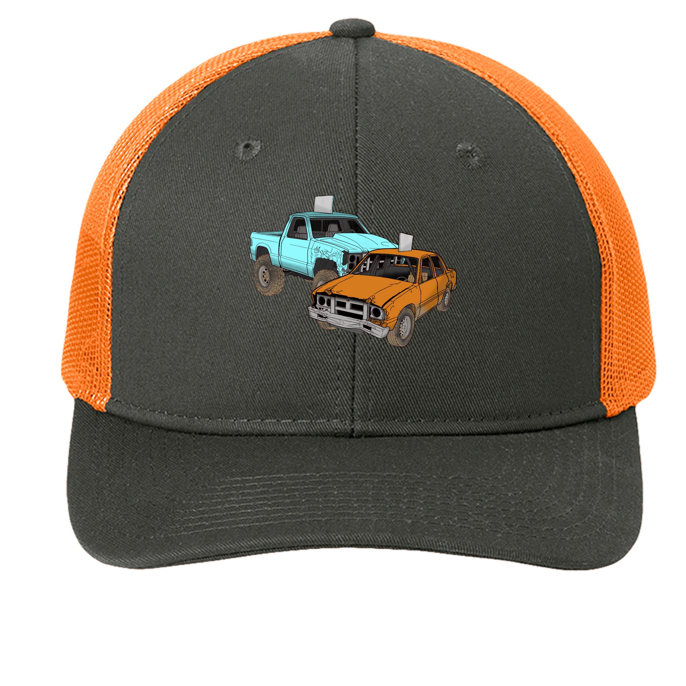 Grey Steel/ Neon Orange - C402 - FRONT